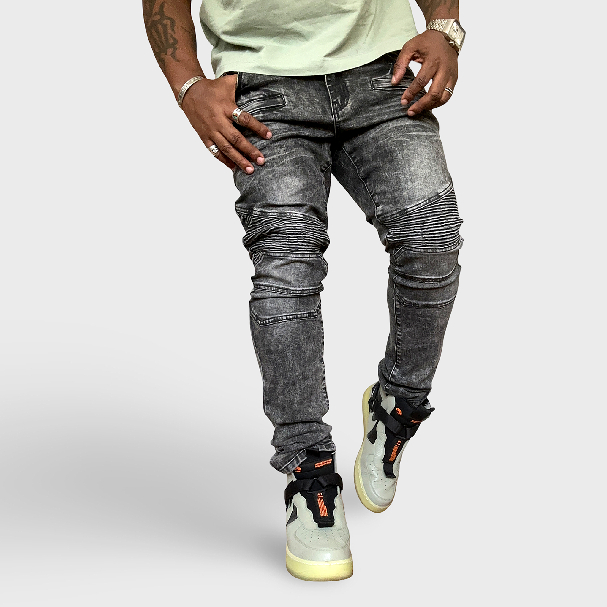 Black Moto Jeans